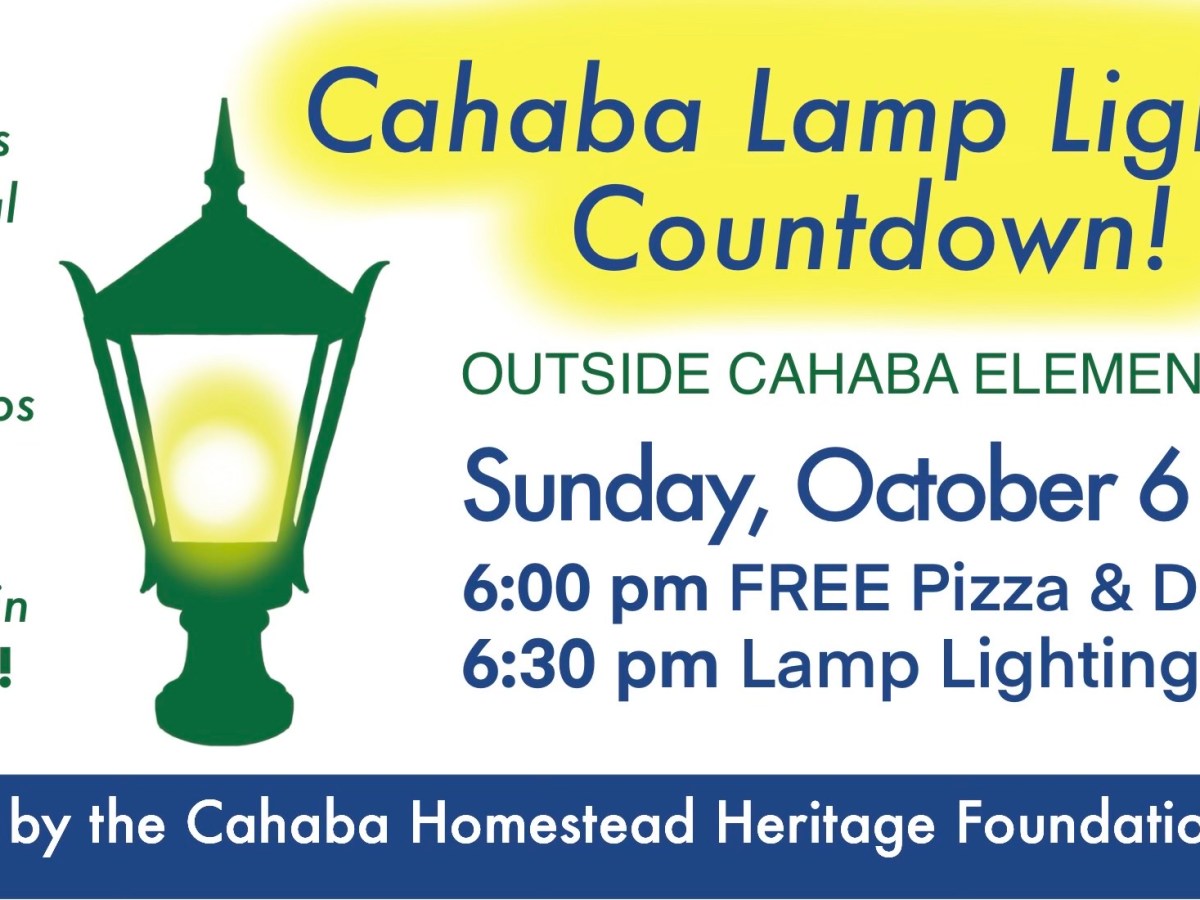 Cahaba Project lamp lighting ceremony set for Oct.&nbsp;6